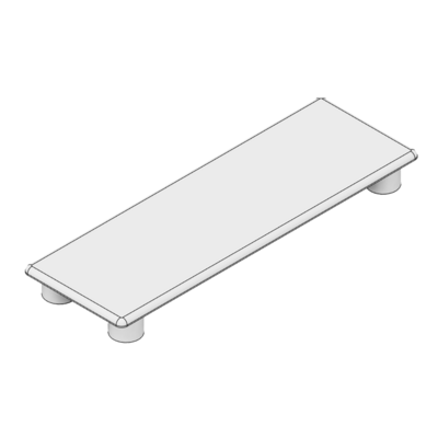 60-140-2 MODULAR SOLUTIONS POLYAMIDE PART END CAP 45MM X 135MM LIGHT GRAY